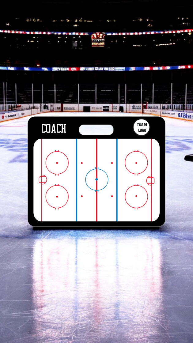 Custom Hockey Magnetic Coaching Board 11.4'' x 9.4'' / 29 cm x 24 cm