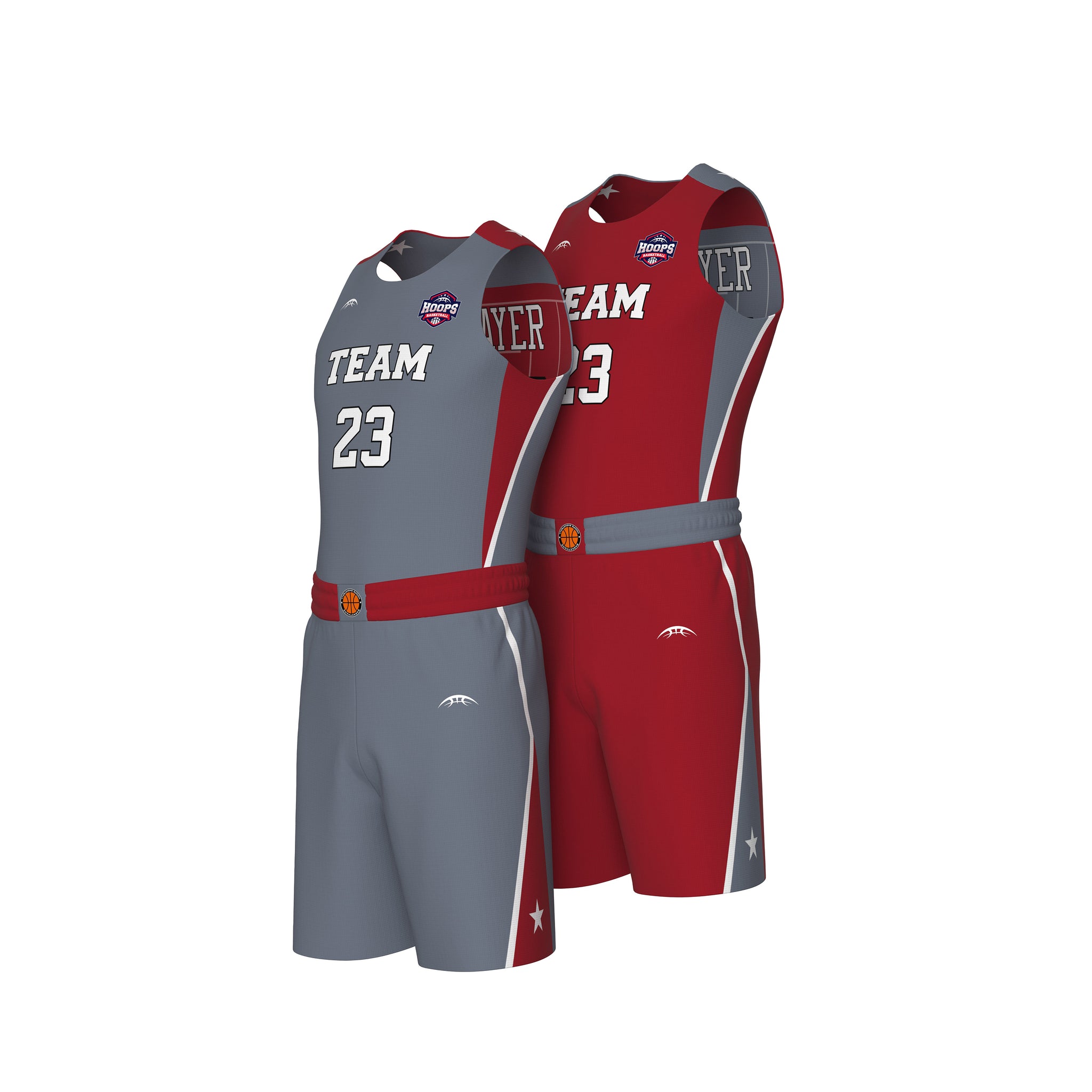 New Nike FIBA 3x3 Reversible Basketball Jersey Red Whit
