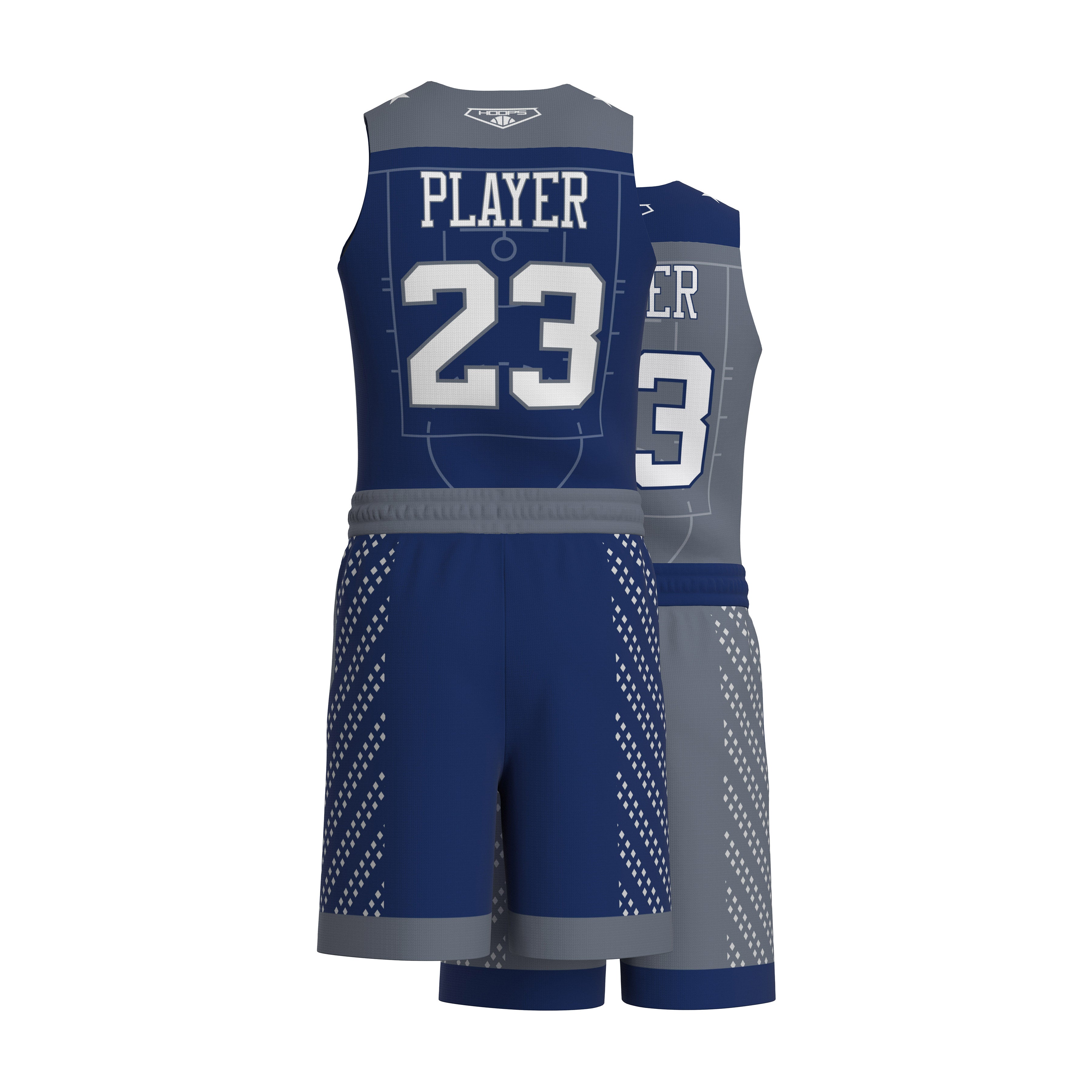 Basketball jersey design sales gray and blue